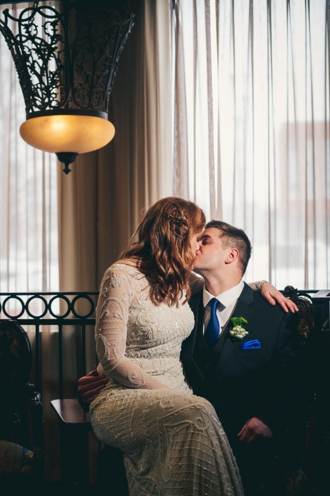 winter wedding in canada indoor shoot