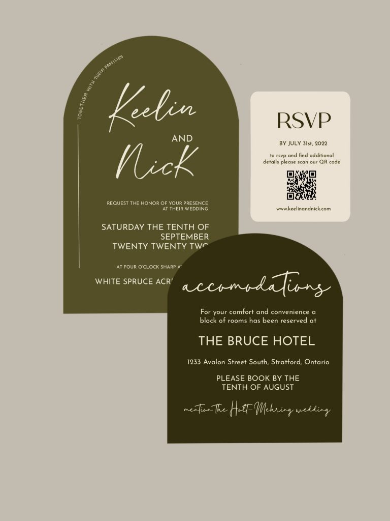 Modern Wedding Invitation, design by MaggsyMayCo