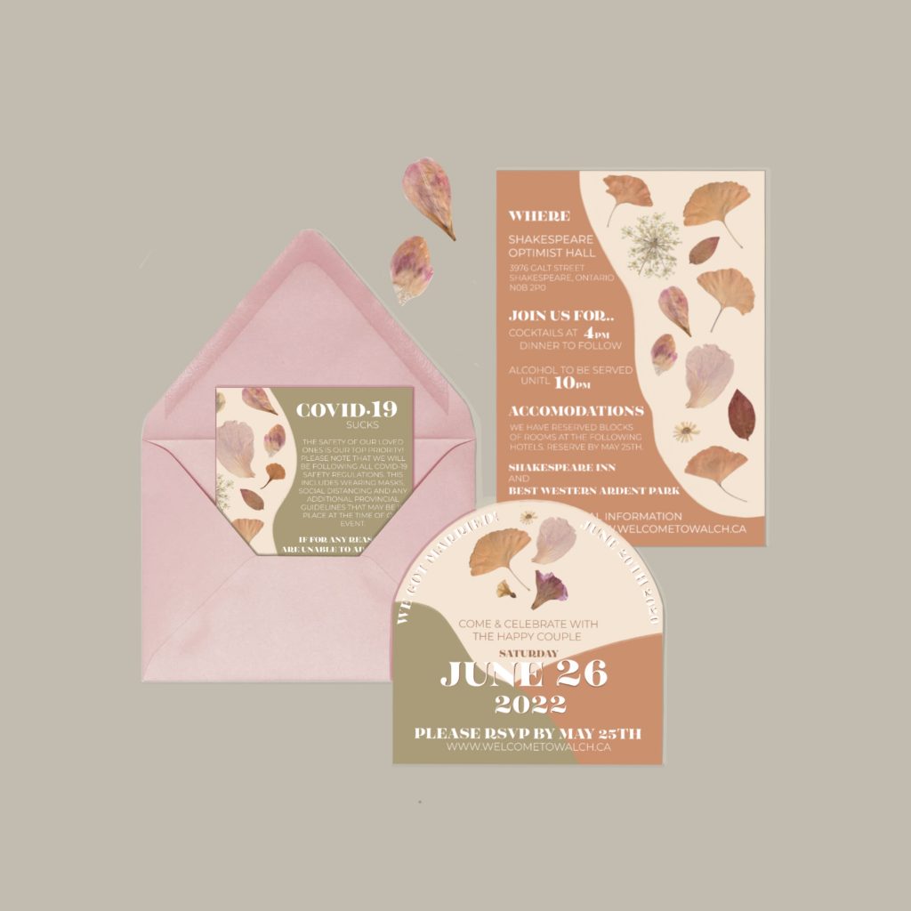 Wedding Invitation - Natural Hues and elements, design by MaggsyMayCo